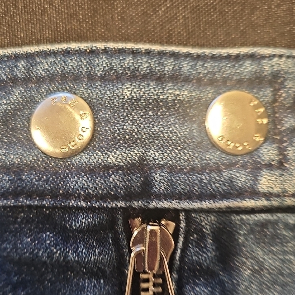 rag & bone Blue Denim Zip-Front Mini Skirt - Picture 7 of 8